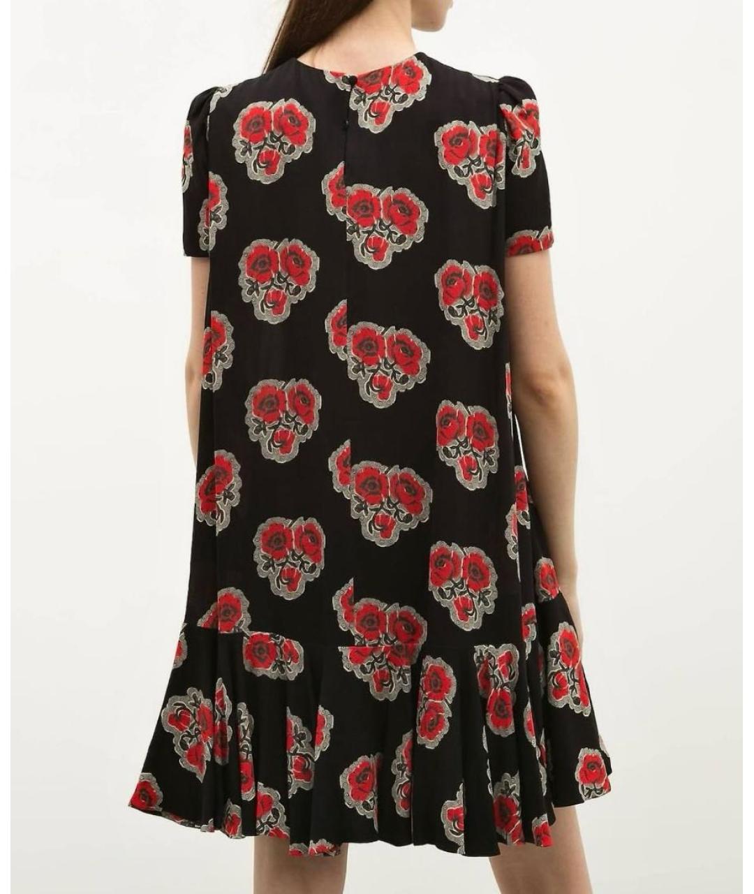 ALEXANDER MCQUEEN Черное шелковое коктейльное платье, фото 5