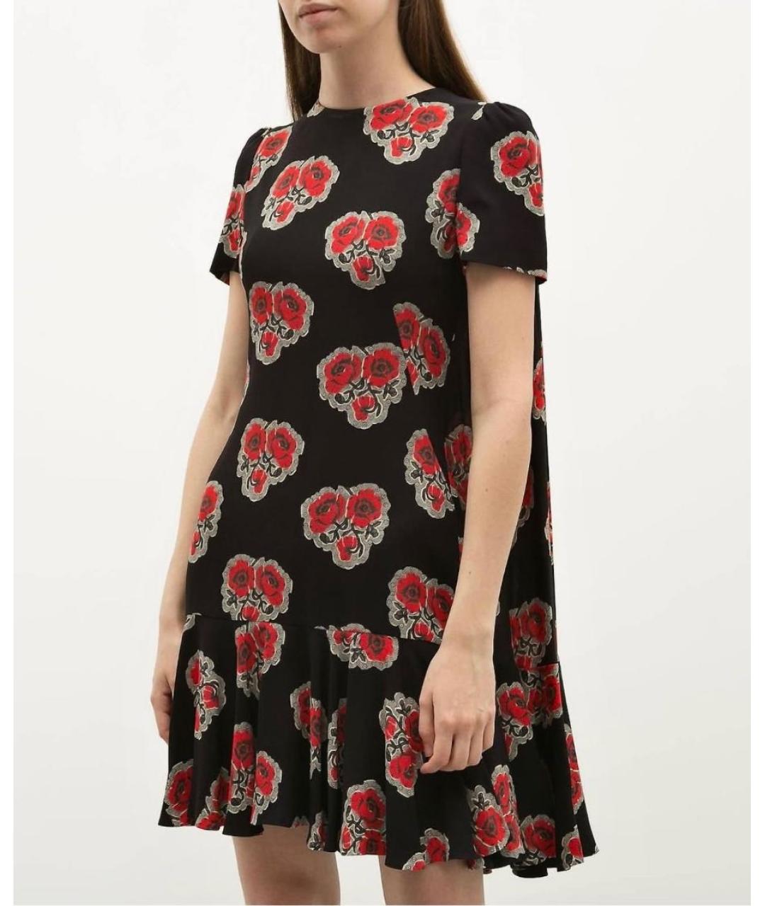 ALEXANDER MCQUEEN Черное шелковое коктейльное платье, фото 2