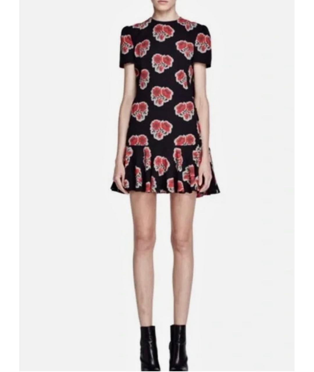 ALEXANDER MCQUEEN Черное шелковое коктейльное платье, фото 8