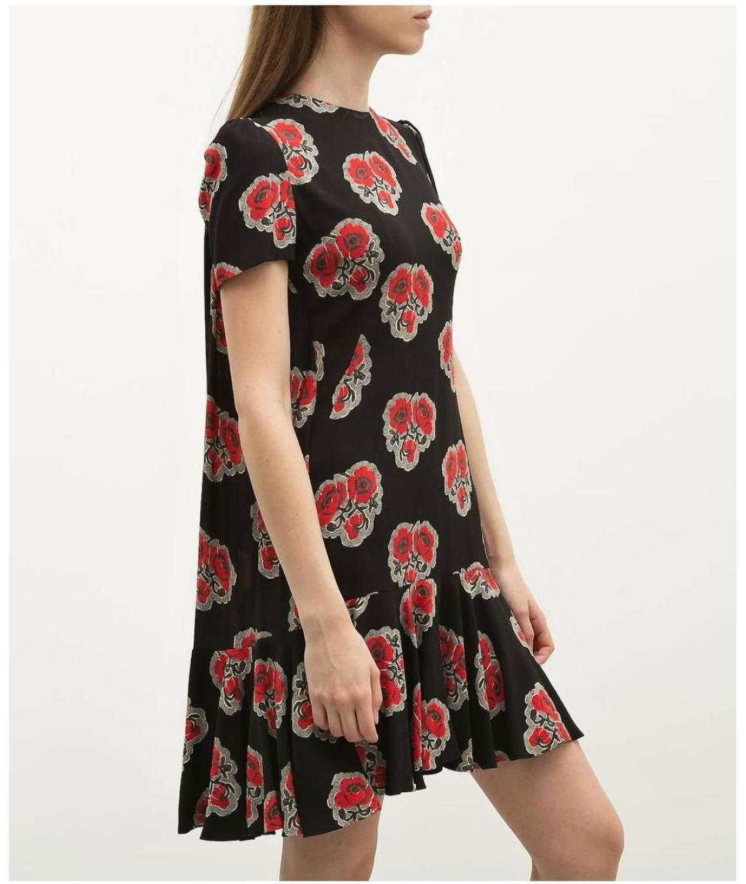 ALEXANDER MCQUEEN Черное шелковое коктейльное платье, фото 3