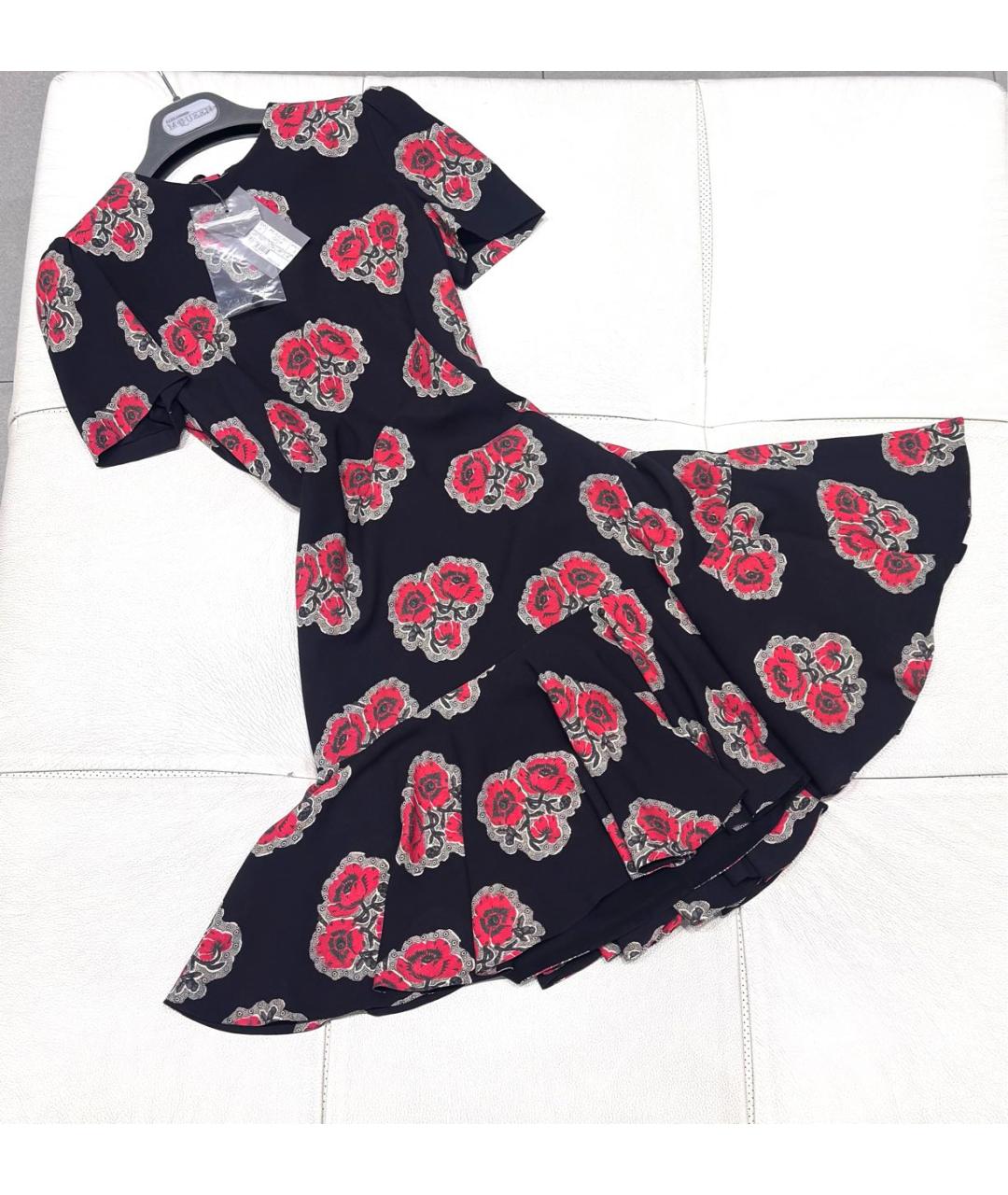 ALEXANDER MCQUEEN Черное шелковое коктейльное платье, фото 6