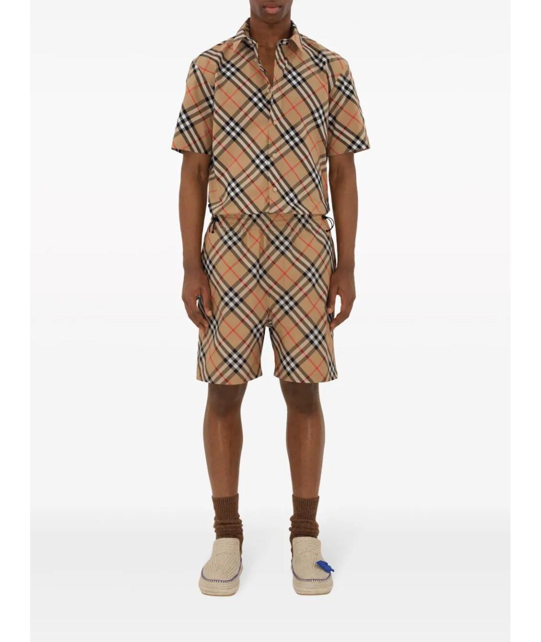 BURBERRY Бежевая хлопковая кэжуал рубашка, фото 2