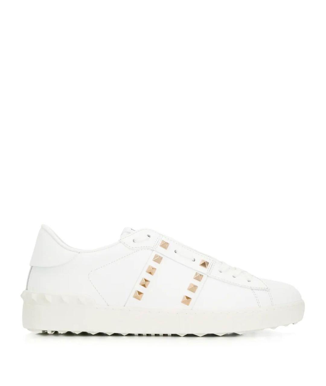 VALENTINO Белые кожаные низкие кроссовки / кеды, фото 1