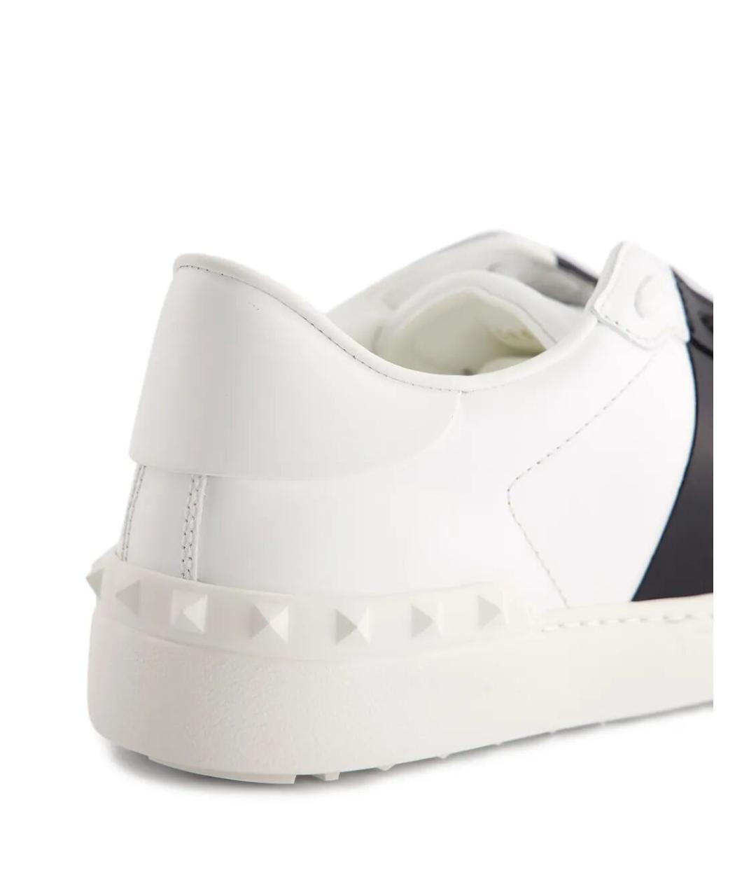 VALENTINO Белые кожаные низкие кроссовки / кеды, фото 4