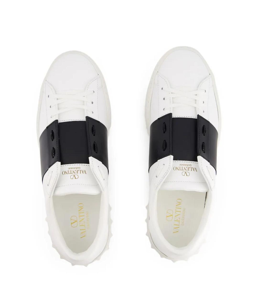 VALENTINO Белые кожаные низкие кроссовки / кеды, фото 5