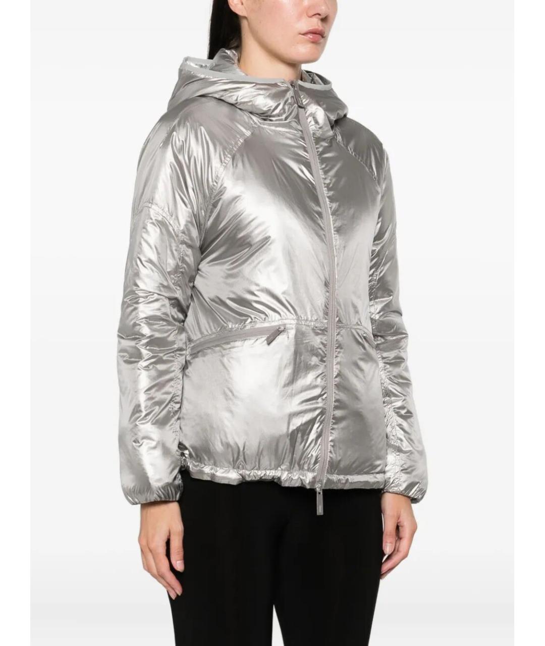 LAMINAR Серебрянный полиамидовый пуховик, фото 4