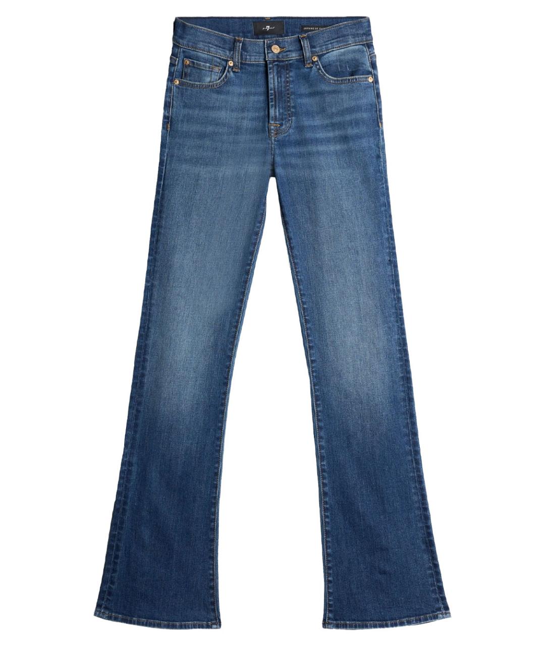 7 FOR ALL MANKIND Синие хлопковые джинсы клеш, фото 1