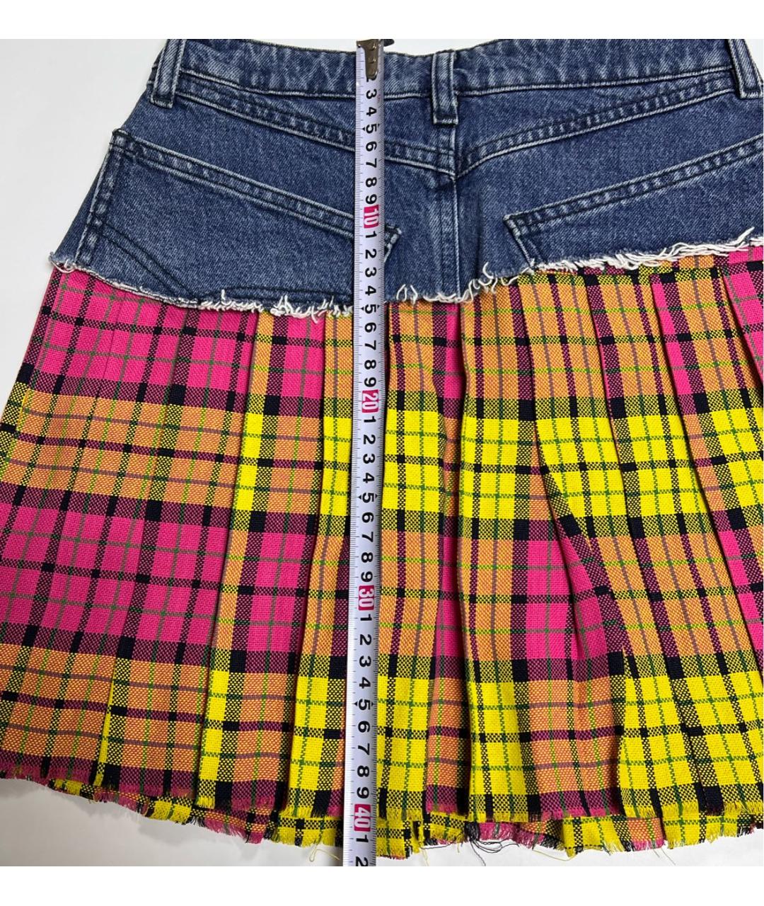 VETEMENTS Синяя деним юбка мини, фото 4