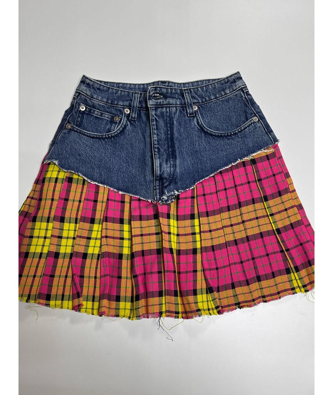 VETEMENTS Синяя деним юбка мини, фото 5