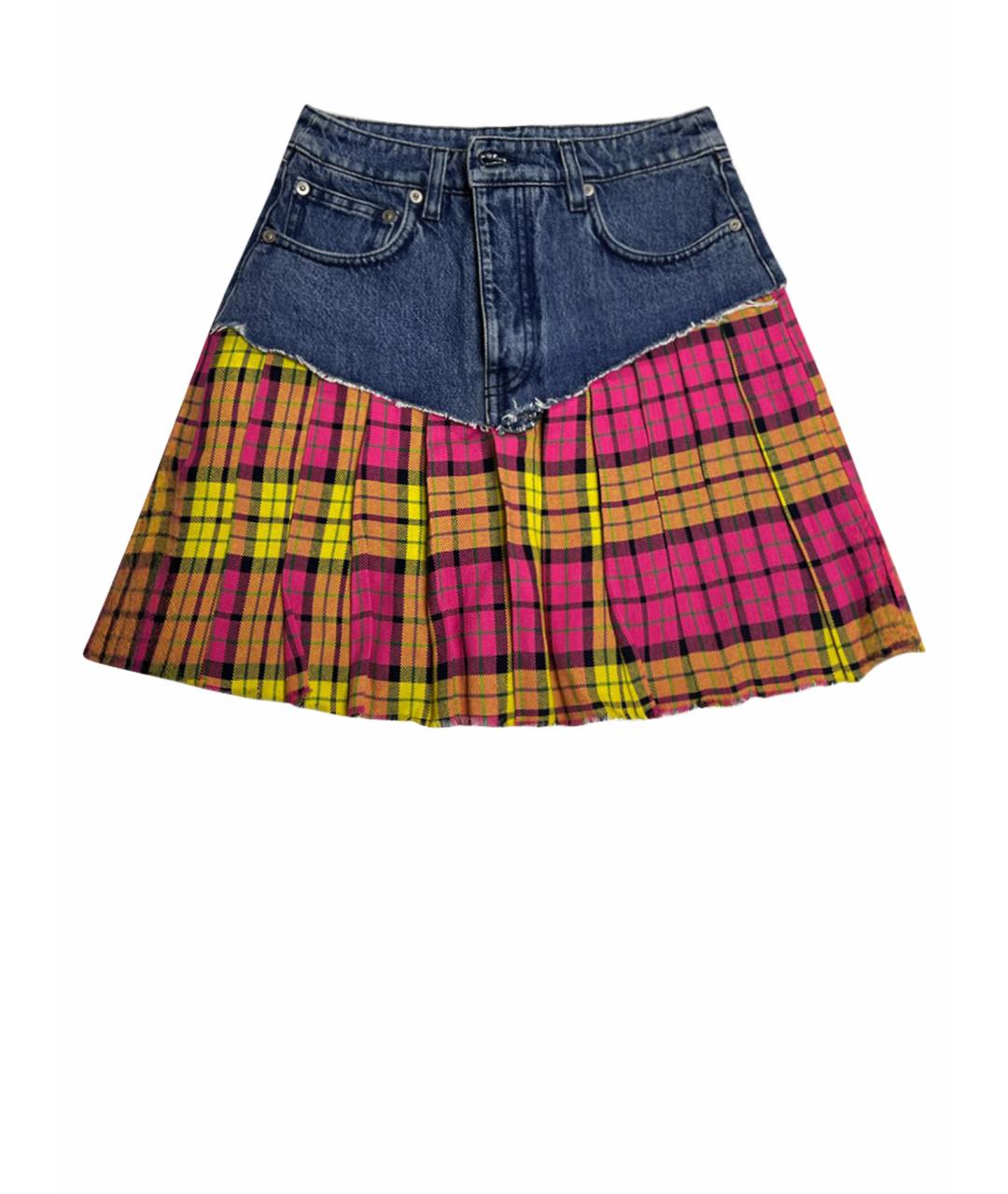 VETEMENTS Синяя деним юбка мини, фото 1