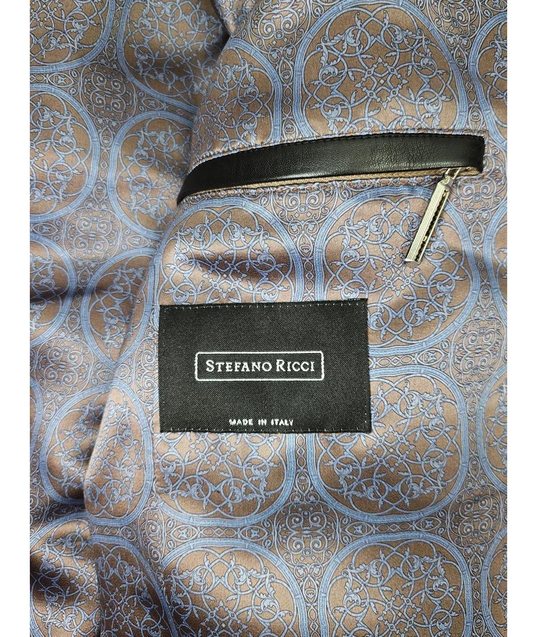 STEFANO RICCI Черный шелковый пуховик, фото 7