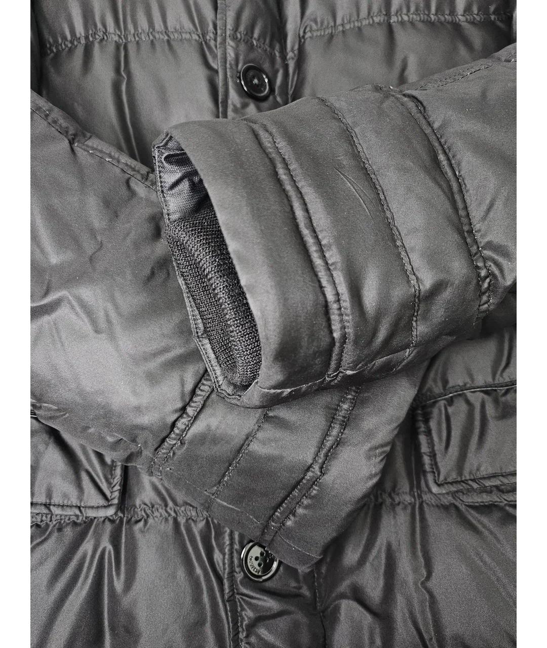 STEFANO RICCI Черный шелковый пуховик, фото 4