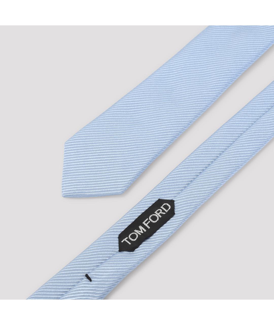 TOM FORD Голубой шелковый галстук, фото 2