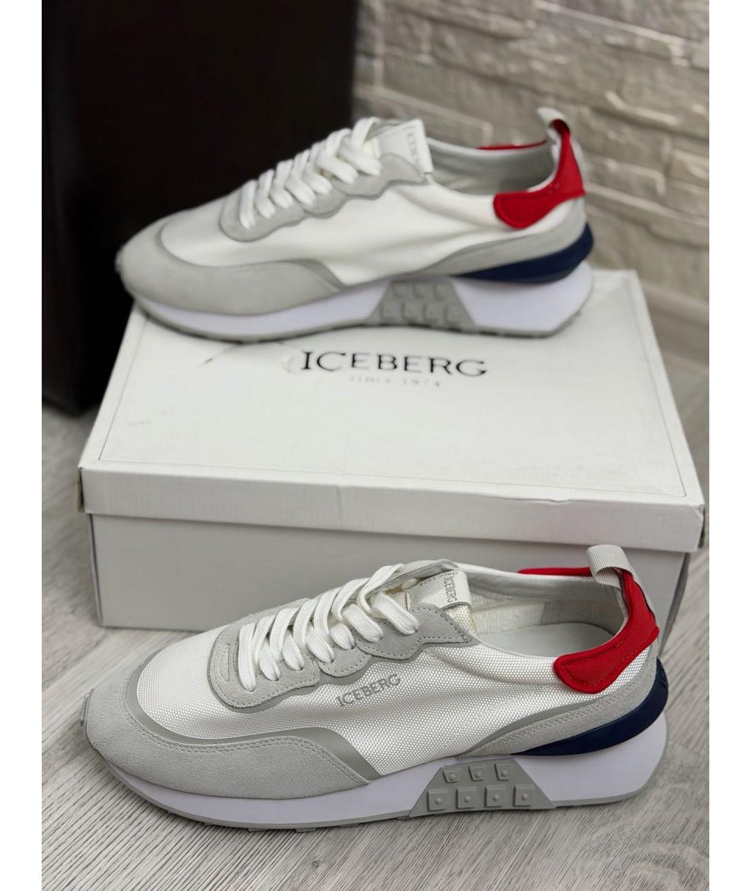 ICEBERG Серые текстильные низкие кроссовки / кеды, фото 5