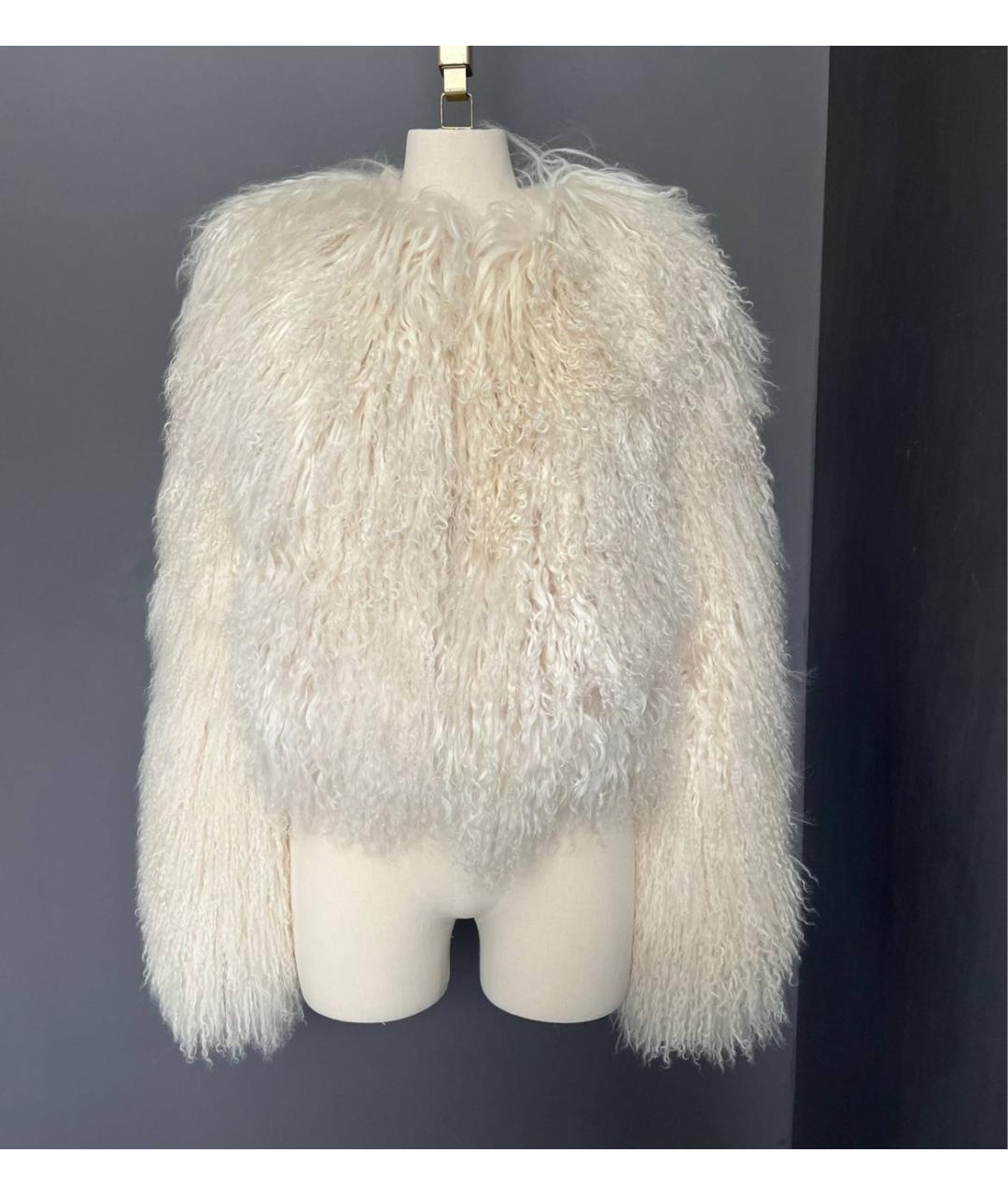 ELEVENTY Белая меховая шуба, фото 8
