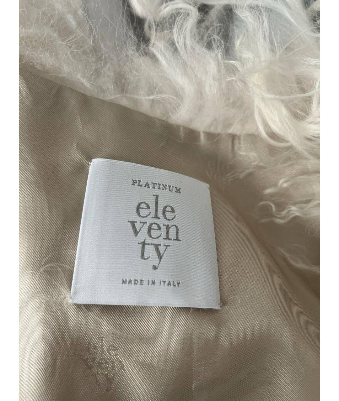 ELEVENTY Белая меховая шуба, фото 3
