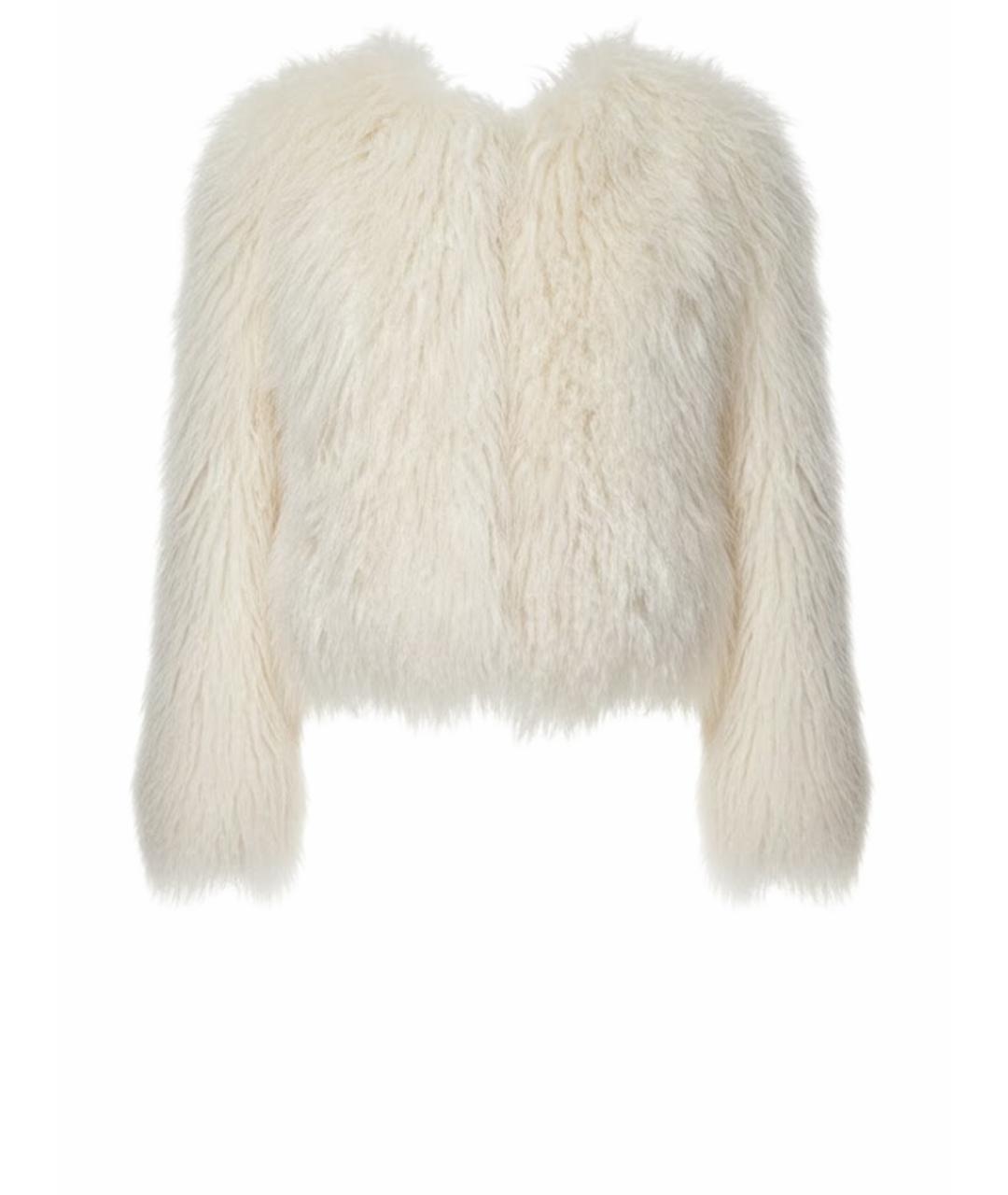 ELEVENTY Белая меховая шуба, фото 1