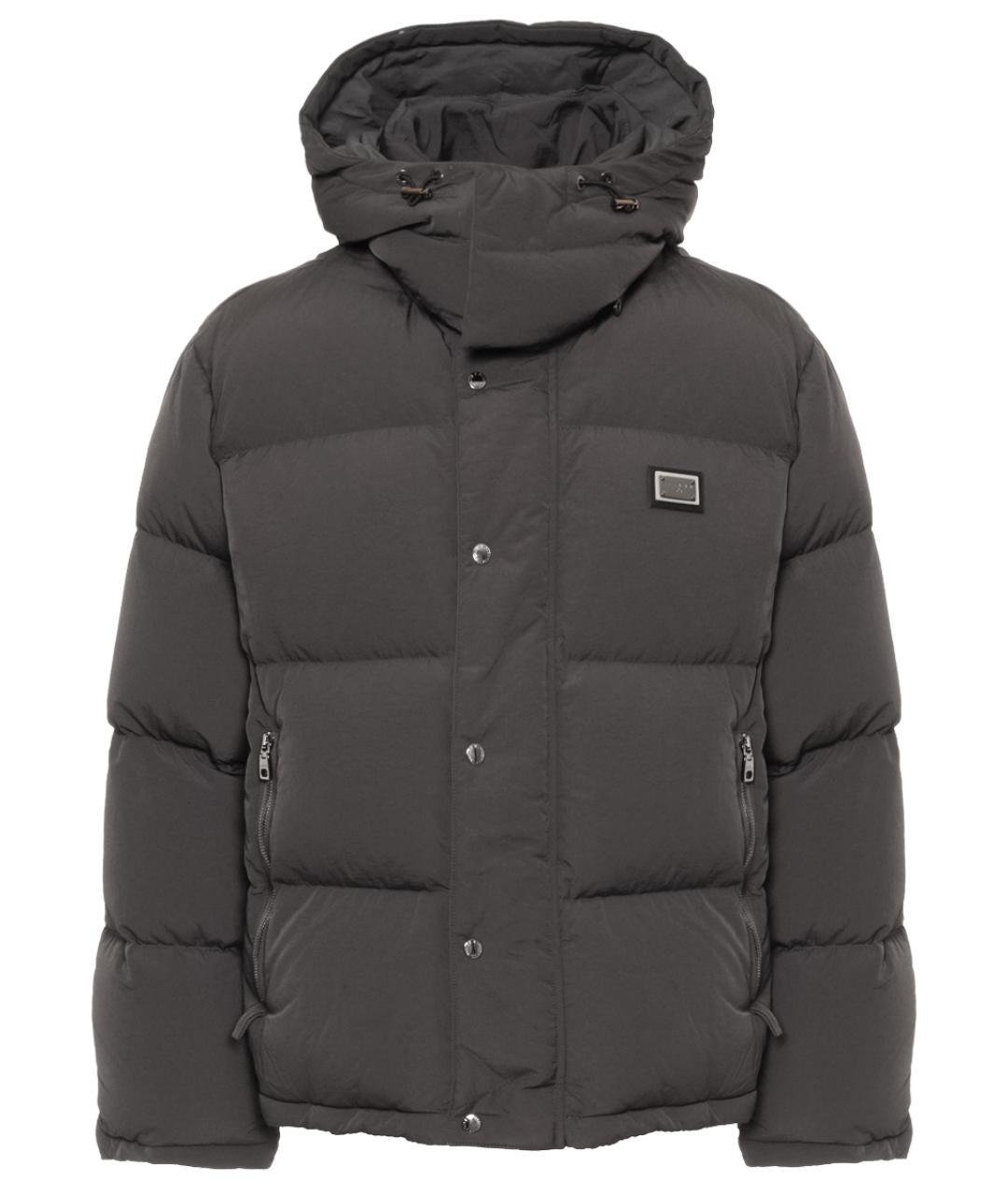 DOLCE&GABBANA Серый пуховик, фото 1