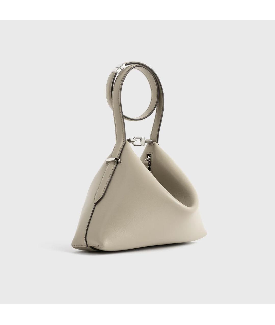 TOTEME Бежевая кожаная сумка с короткими ручками, фото 3