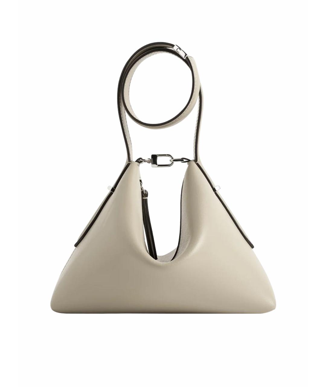 TOTEME Бежевая кожаная сумка с короткими ручками, фото 1