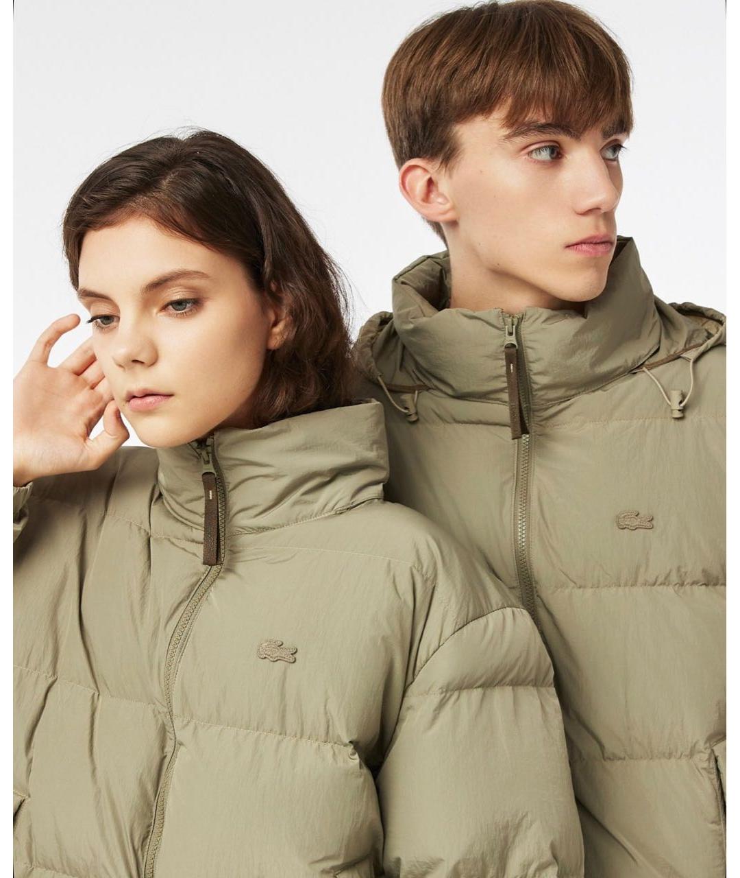 LACOSTE Хаки полиамидовая куртка, фото 7