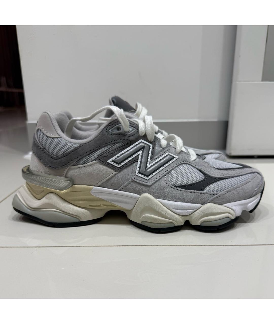 NEW BALANCE Серые замшевые кроссовки, фото 5