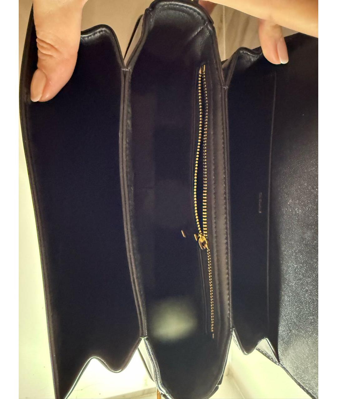 CELINE Черная кожаная сумка через плечо, фото 4