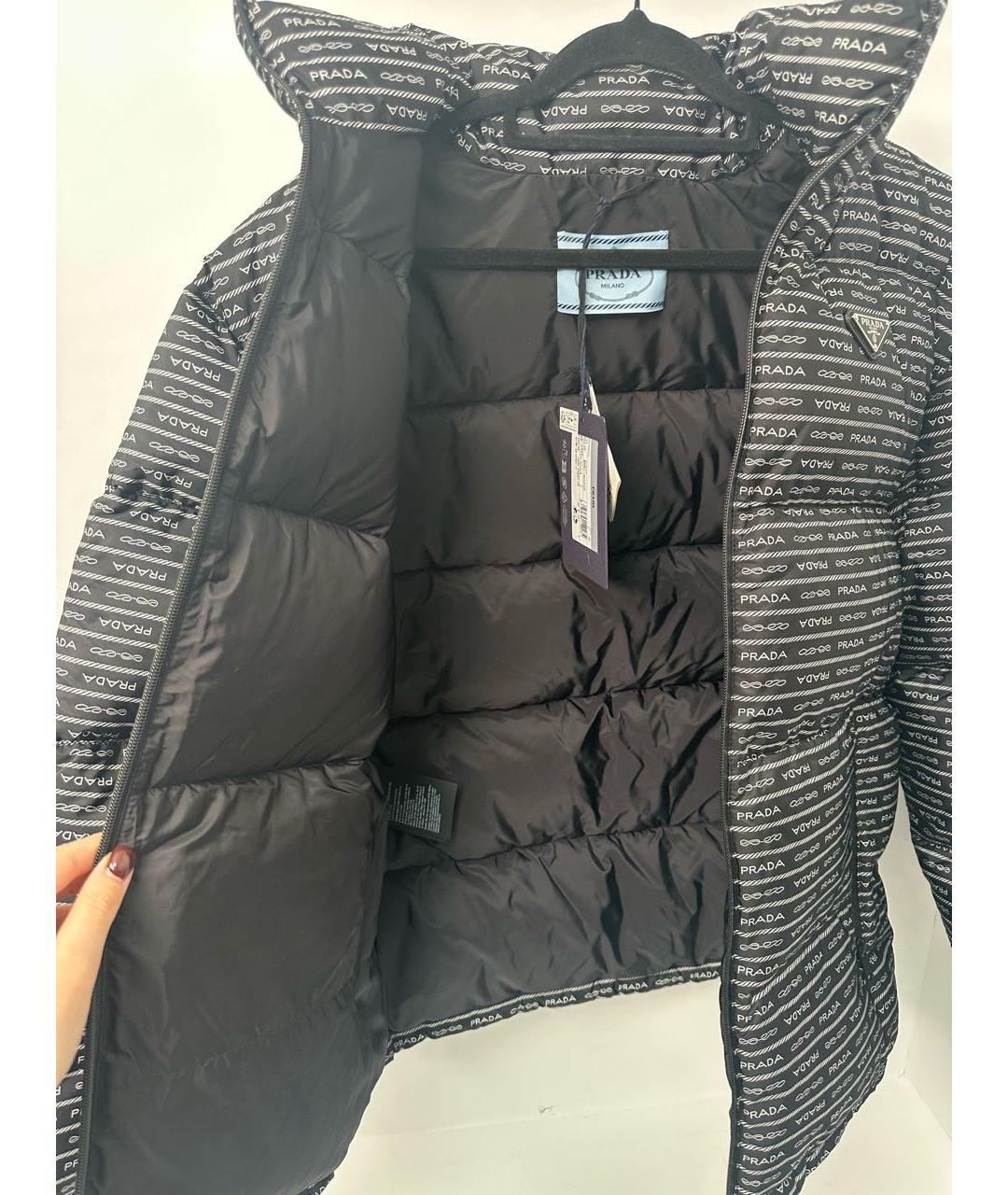 PRADA Черный полиамидовый пуховик, фото 8