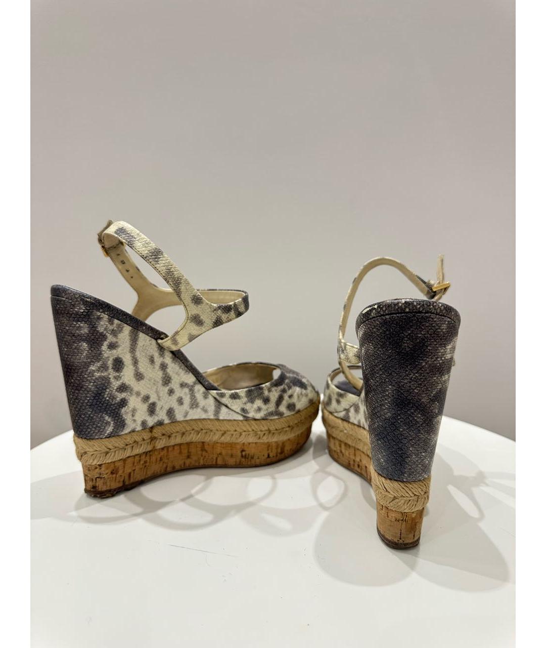 GUCCI Мульти кожаные босоножки, фото 4