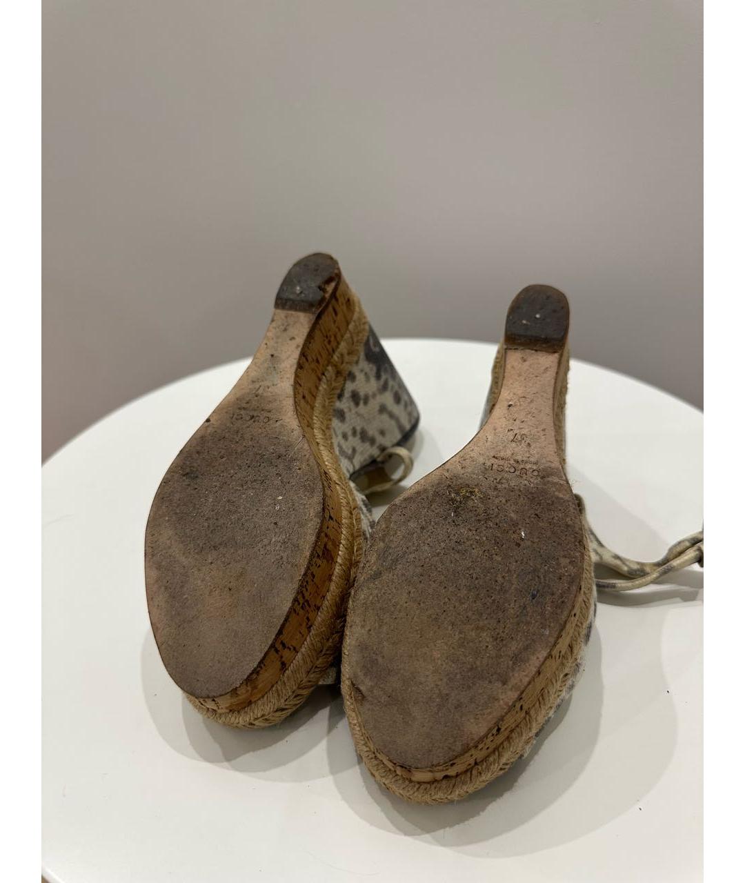 GUCCI Мульти кожаные босоножки, фото 5