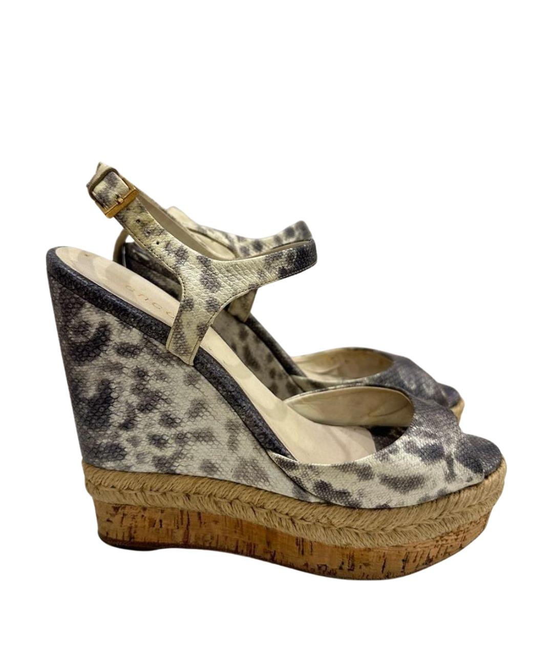 GUCCI Мульти кожаные босоножки, фото 1