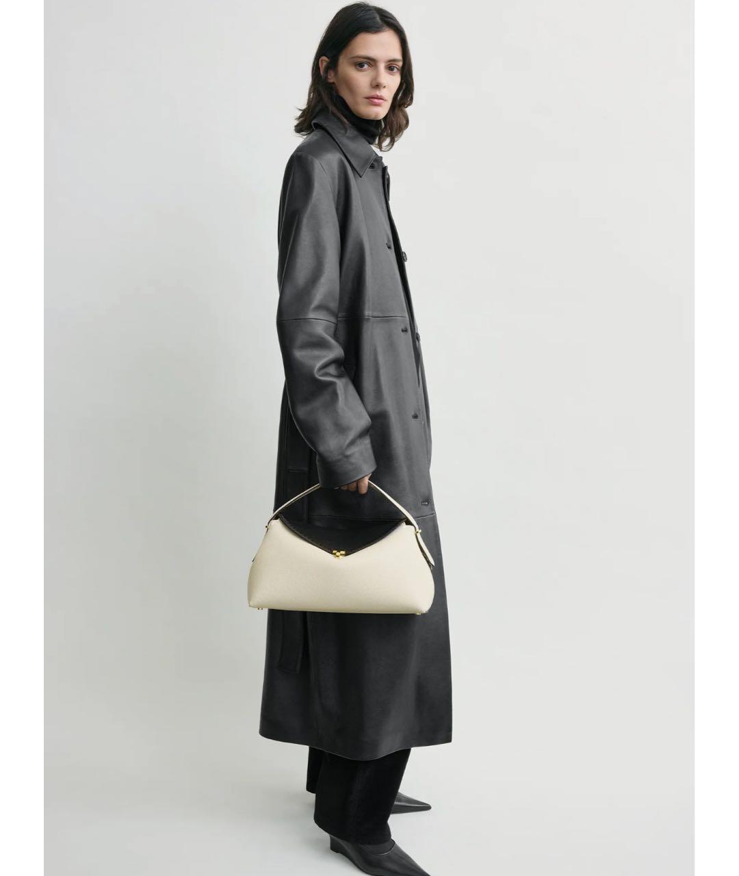 TOTEME Бежевая кожаная сумка с короткими ручками, фото 2