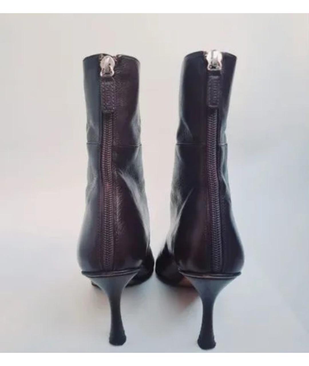 GUCCI Черные кожаные ботильоны, фото 5