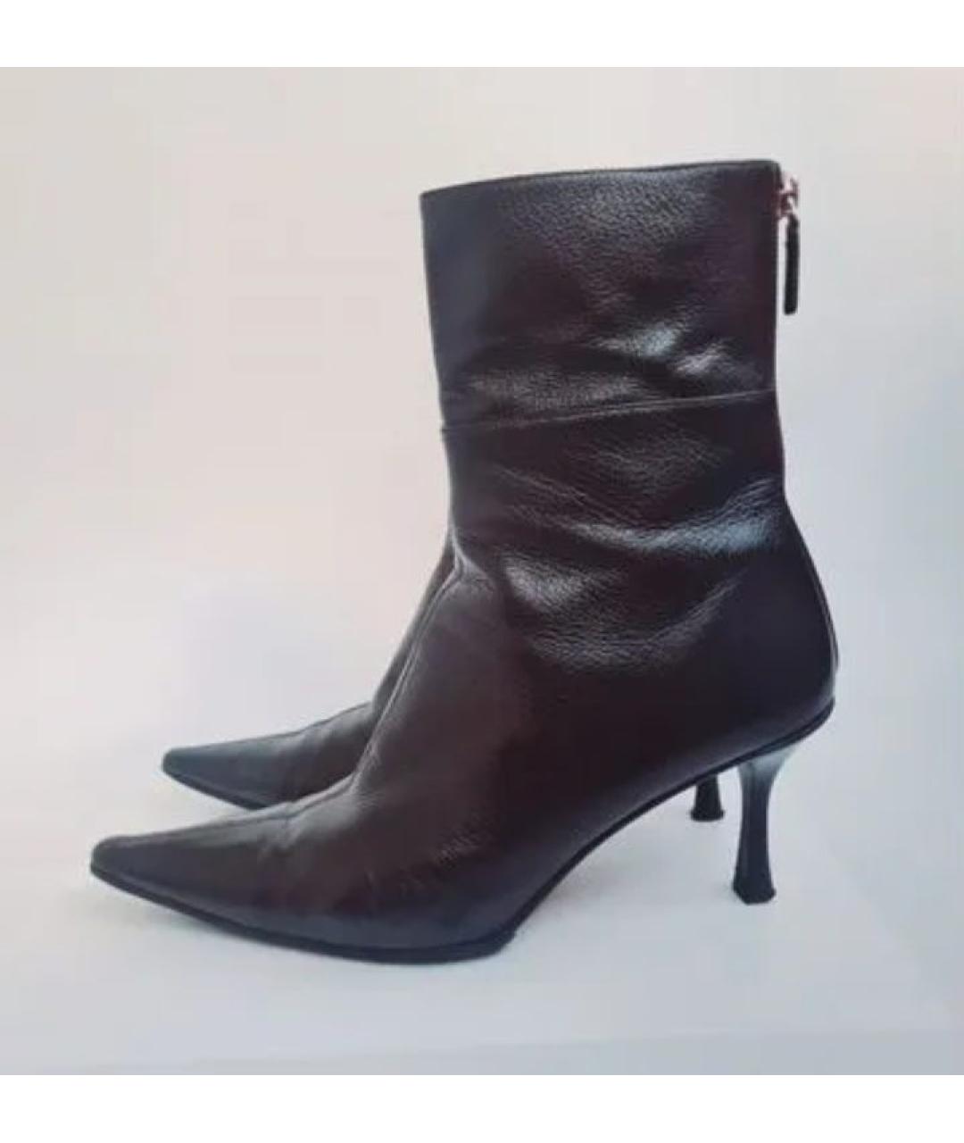 GUCCI Черные кожаные ботильоны, фото 4
