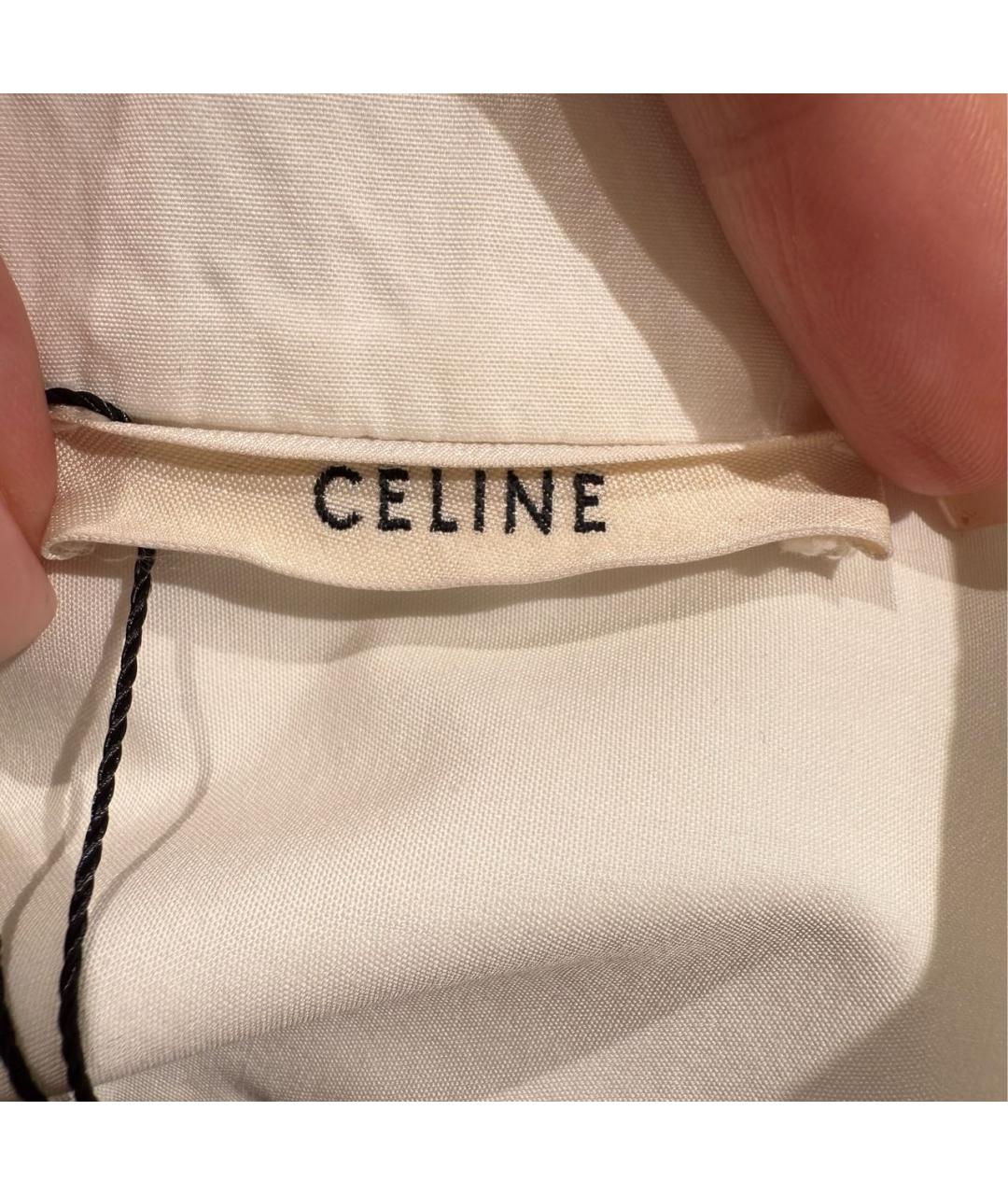 CELINE Белая хлопковая рубашка, фото 5