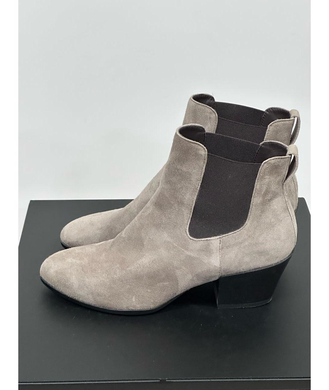 HOGAN Бежевые замшевые ботильоны, фото 6