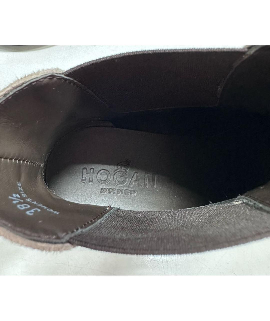 HOGAN Бежевые замшевые ботильоны, фото 4