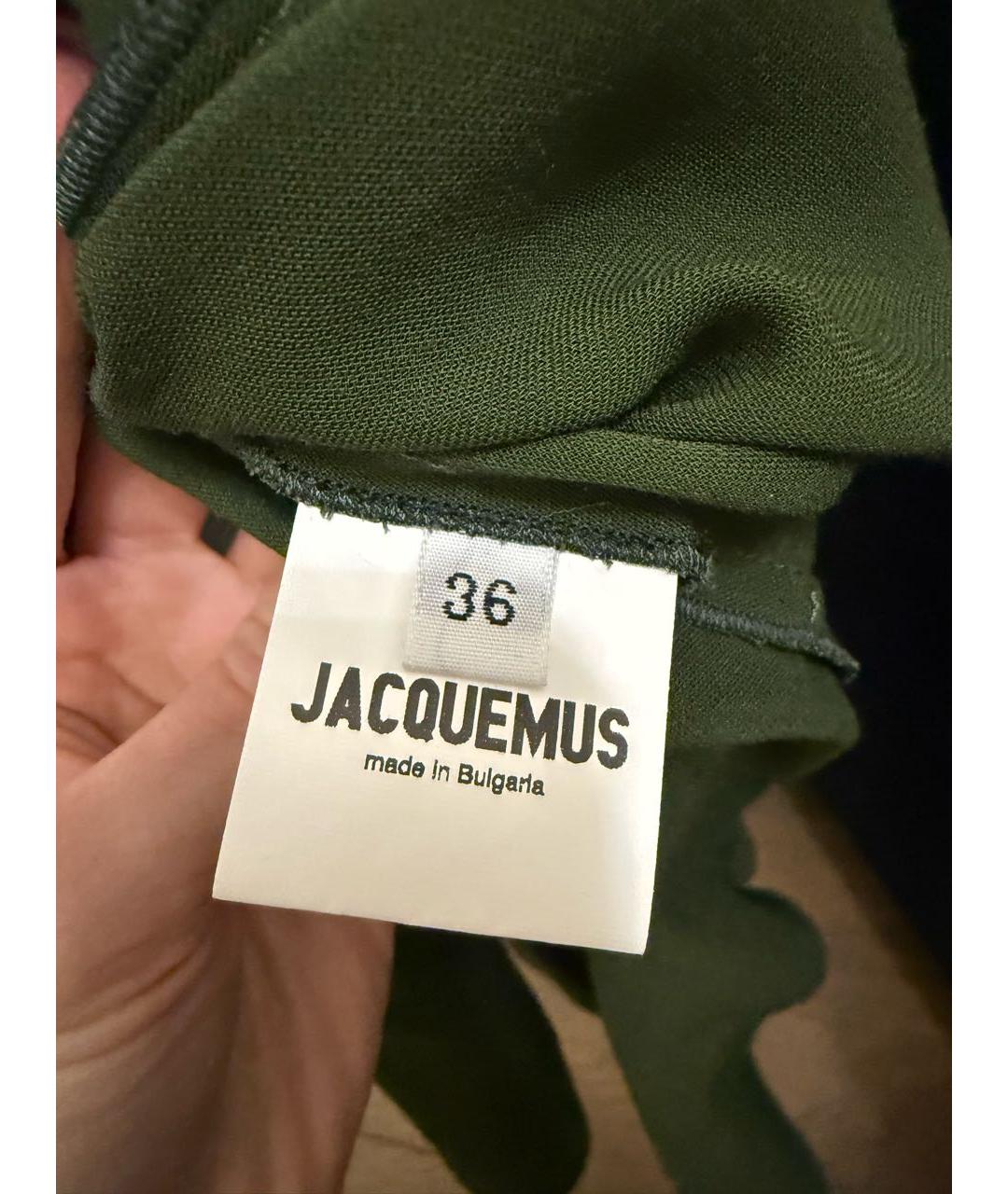 JACQUEMUS Хаки вискозная блузы, фото 4