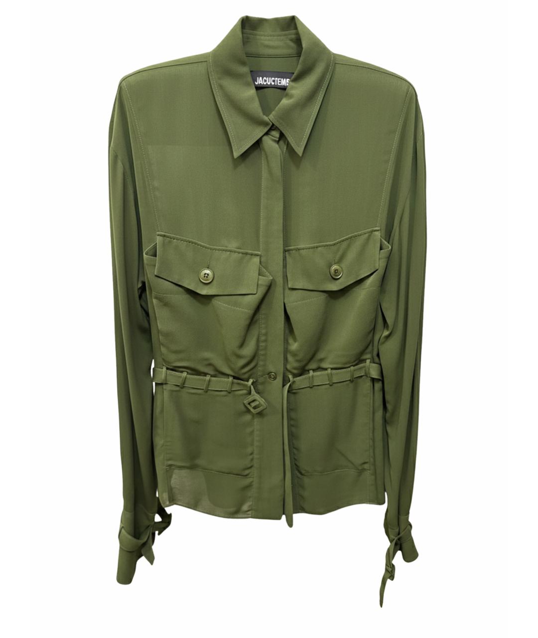 JACQUEMUS Хаки вискозная блузы, фото 1
