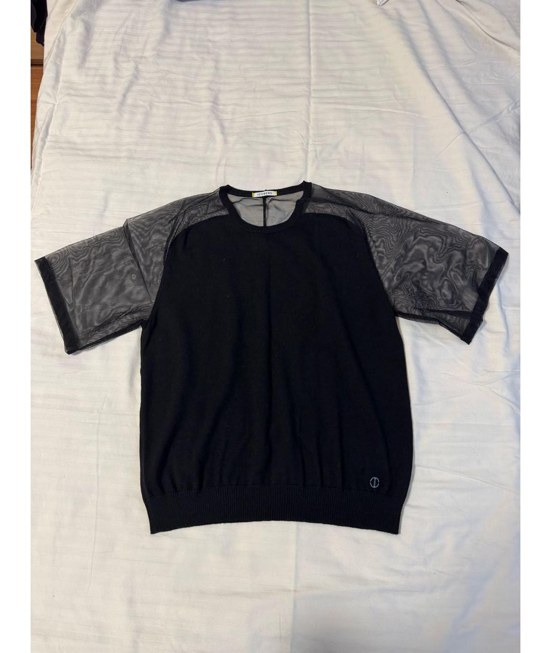 ICEBERG Черный шерстяной джемпер / свитер, фото 5