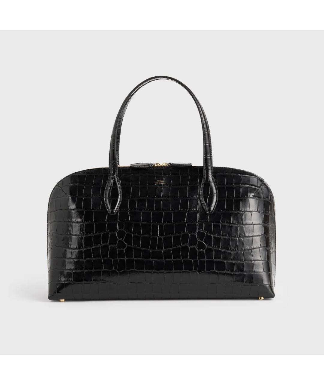 TOTEME Черная кожаная сумка через плечо, фото 5