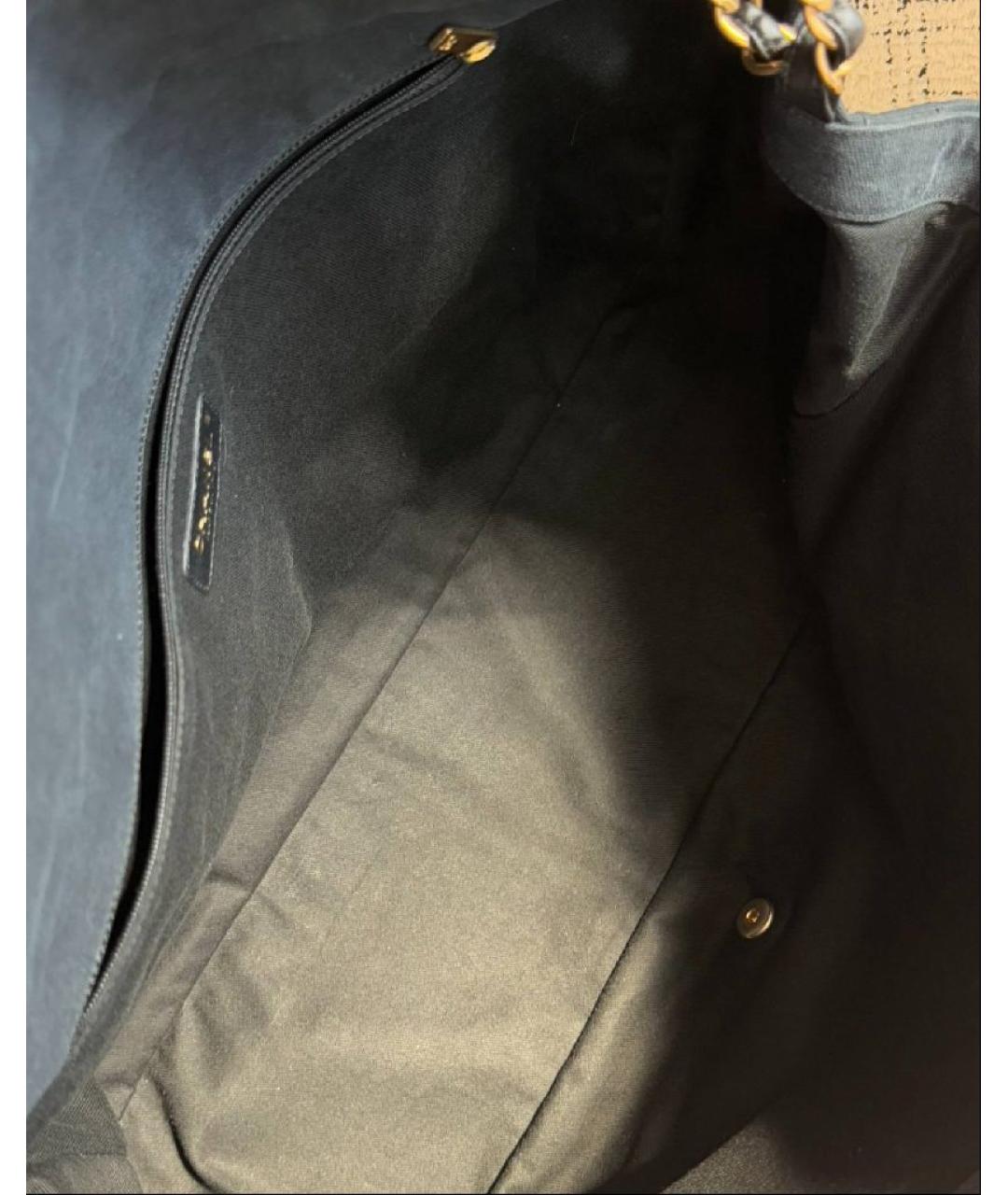 CHANEL Черная тканевая сумка тоут, фото 8