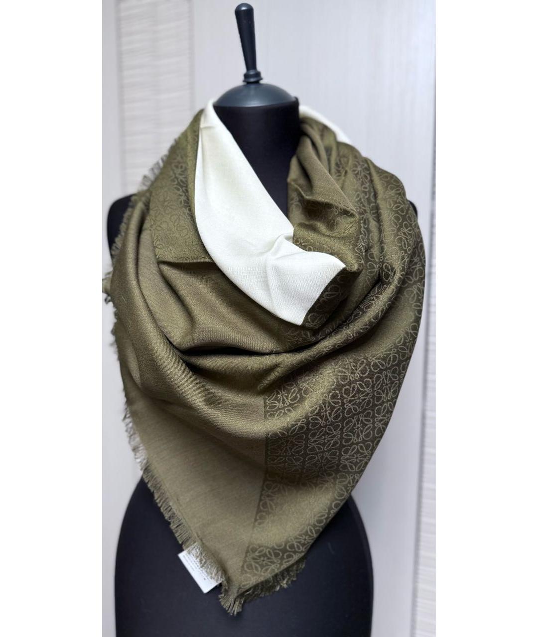 LOEWE Мульти шерстяной платок, фото 9