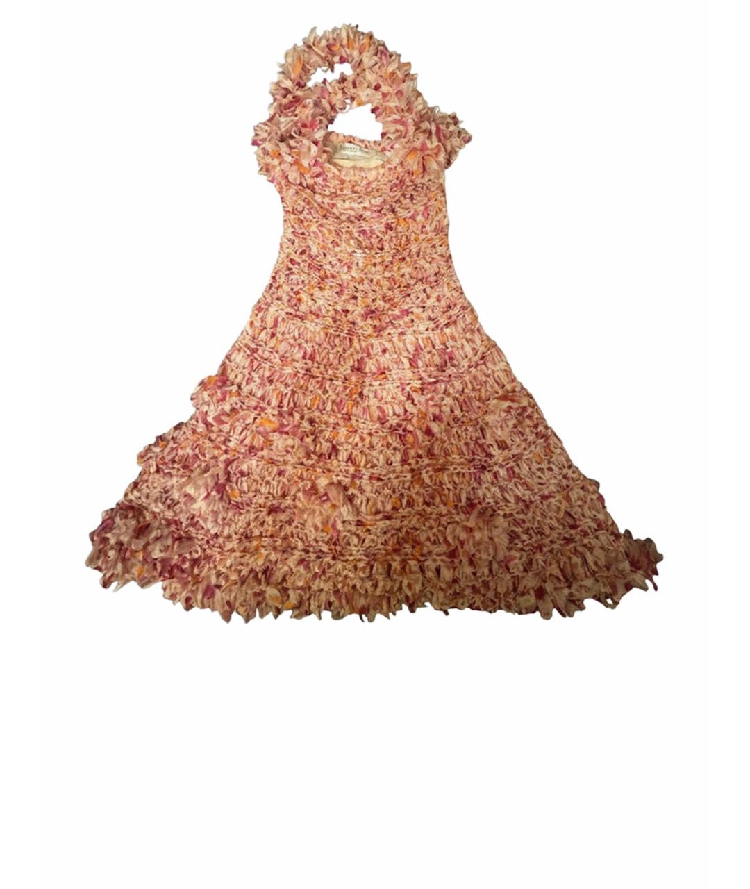 CHRISTIAN DIOR Розовое шелковое платье, фото 1