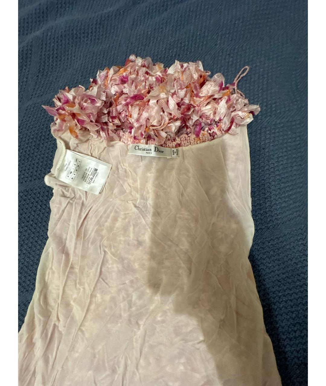 CHRISTIAN DIOR Розовое шелковое платье, фото 3