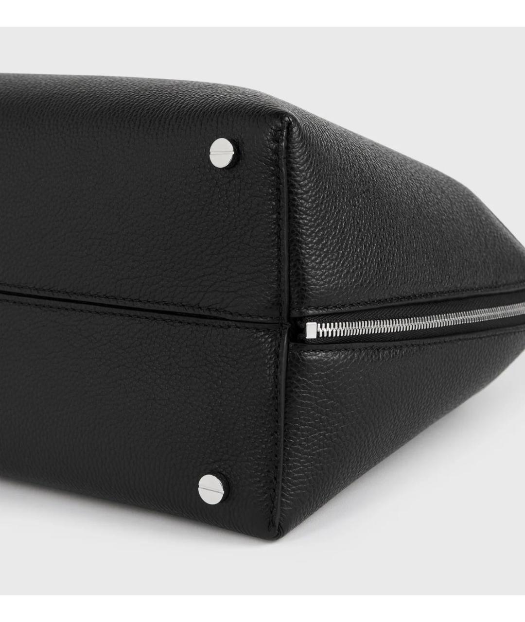 TOTEME Черная кожаная сумка через плечо, фото 4