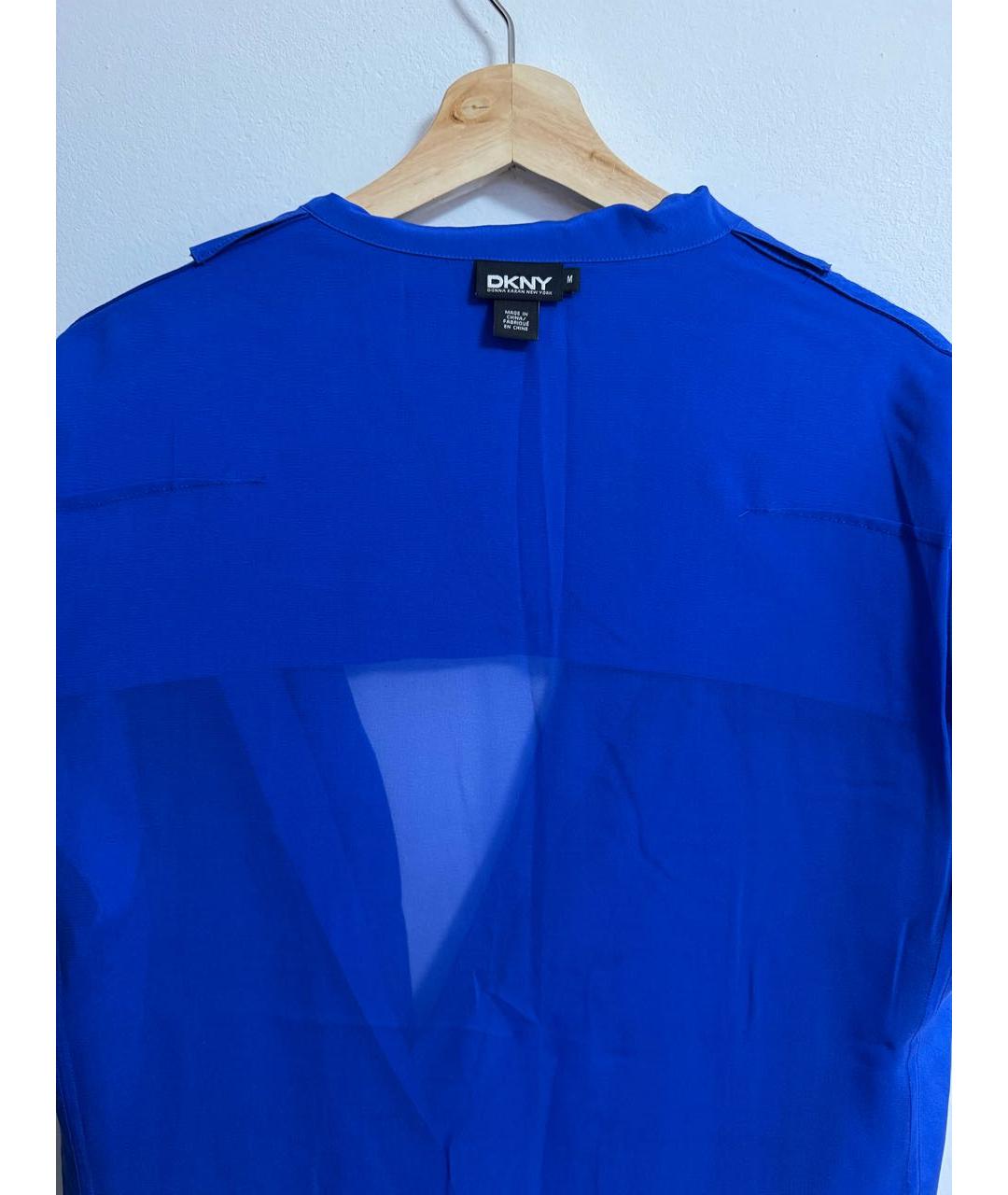 DKNY Синий шелковый жакет/пиджак, фото 3