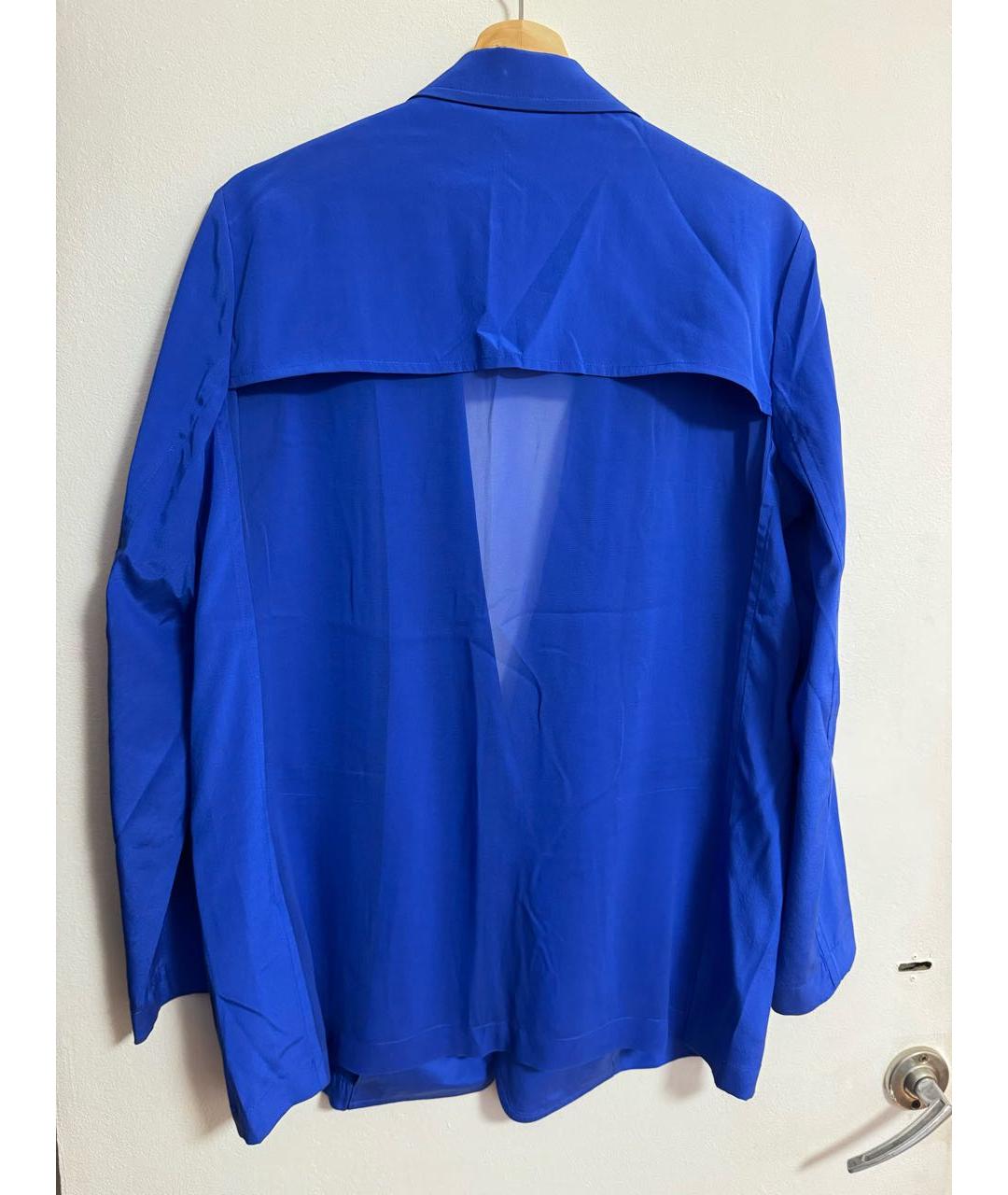 DKNY Синий шелковый жакет/пиджак, фото 2