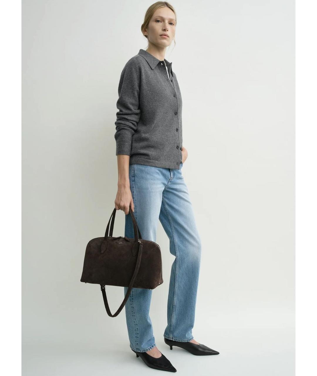 TOTEME Коричневая кожаная сумка через плечо, фото 2