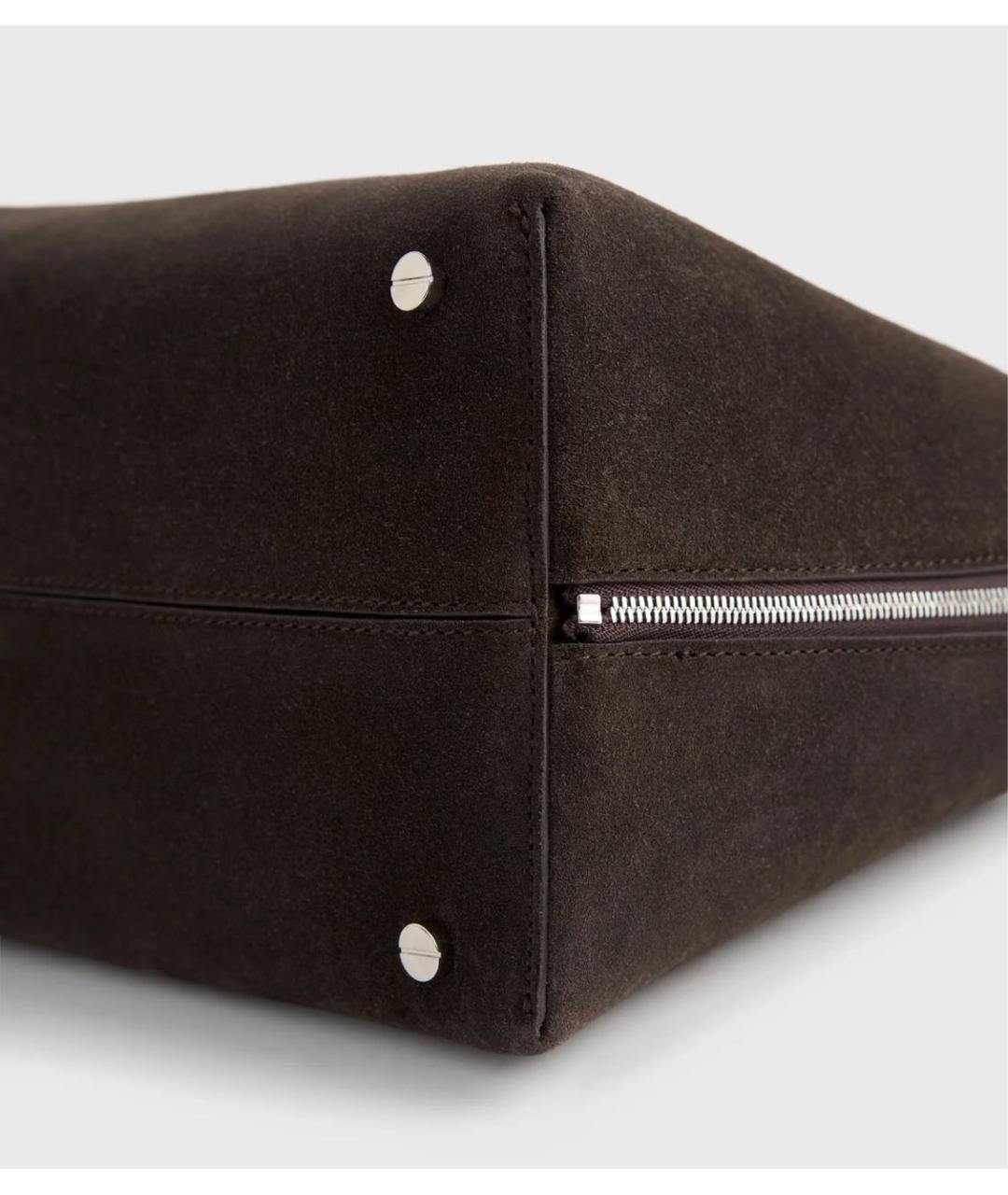 TOTEME Коричневая кожаная сумка через плечо, фото 4